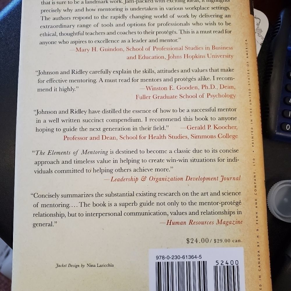 4/$25 The elements of mentoring Book EUC - Picture 2 of 2